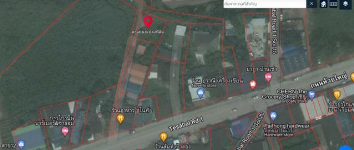 ขาย ที่ดินห้วยใหญ่ ติดถนน ชลบุรี พัทยา 100 วา  จังหวัดชลบุรี